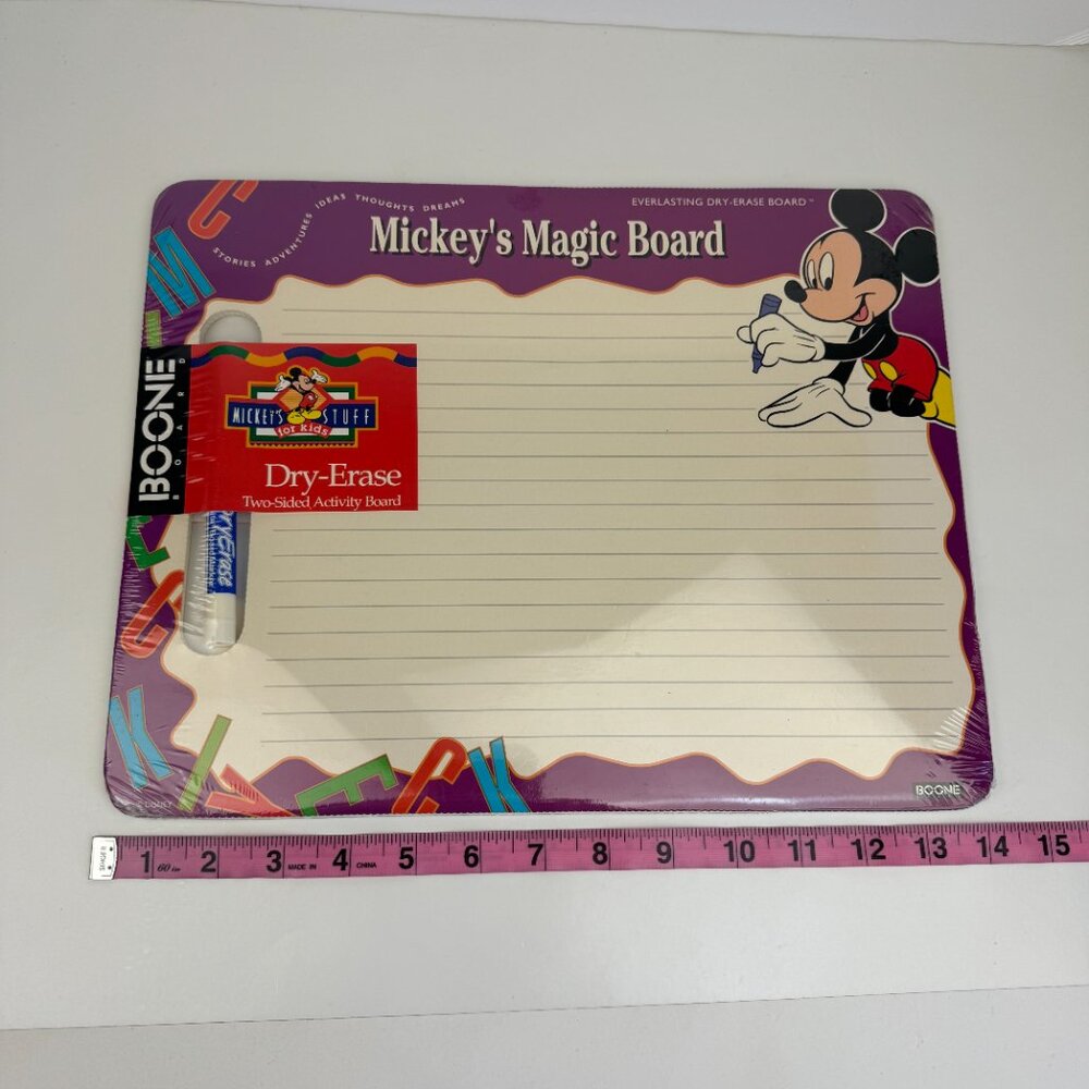 Sealed Vtg 90s Mickeys Magic Erase Board Cardboard 14x11inch Boone USA Made READ